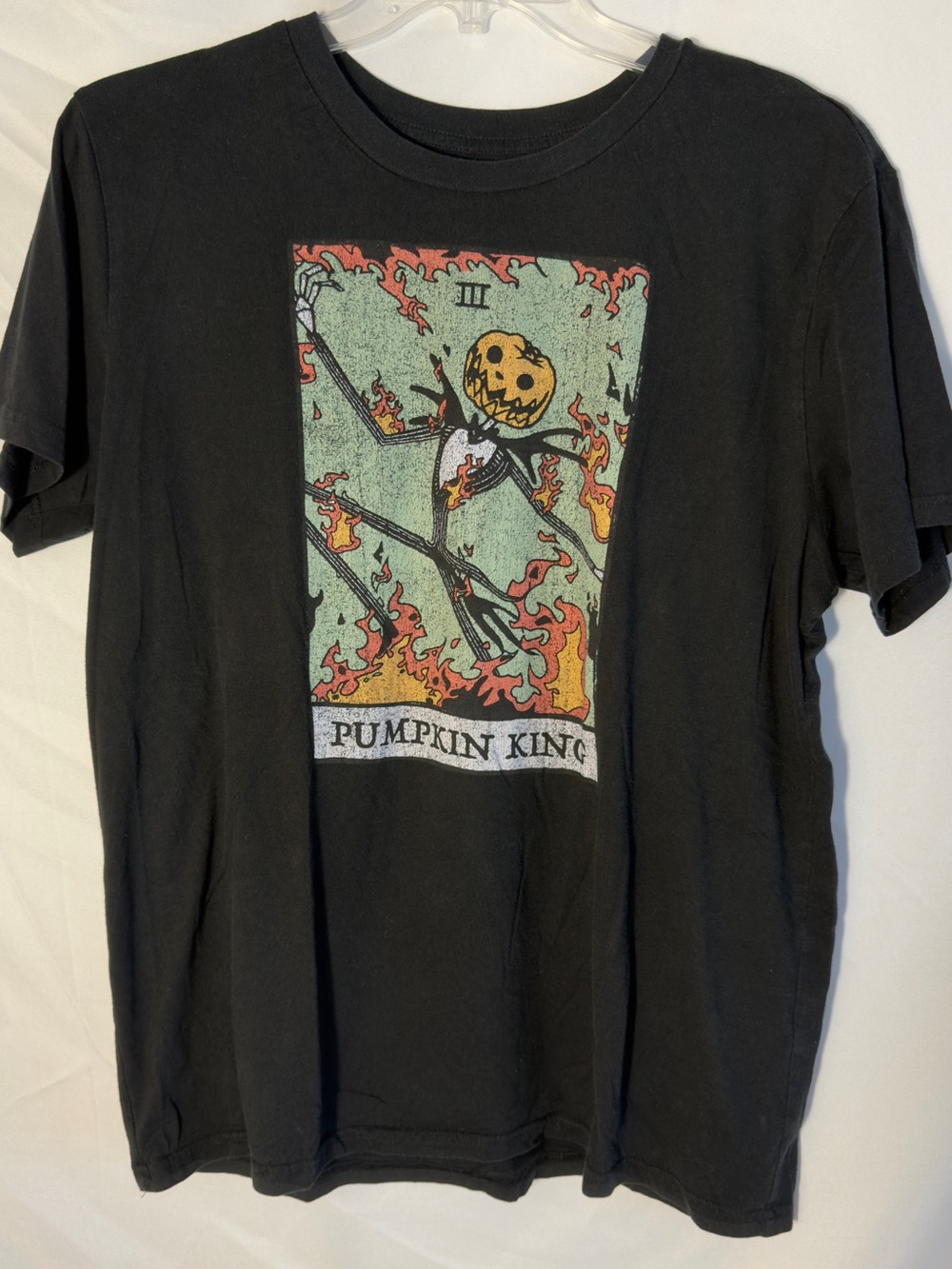 Jack Skellington as the Pumpkin King Black Crewneck Tshirt